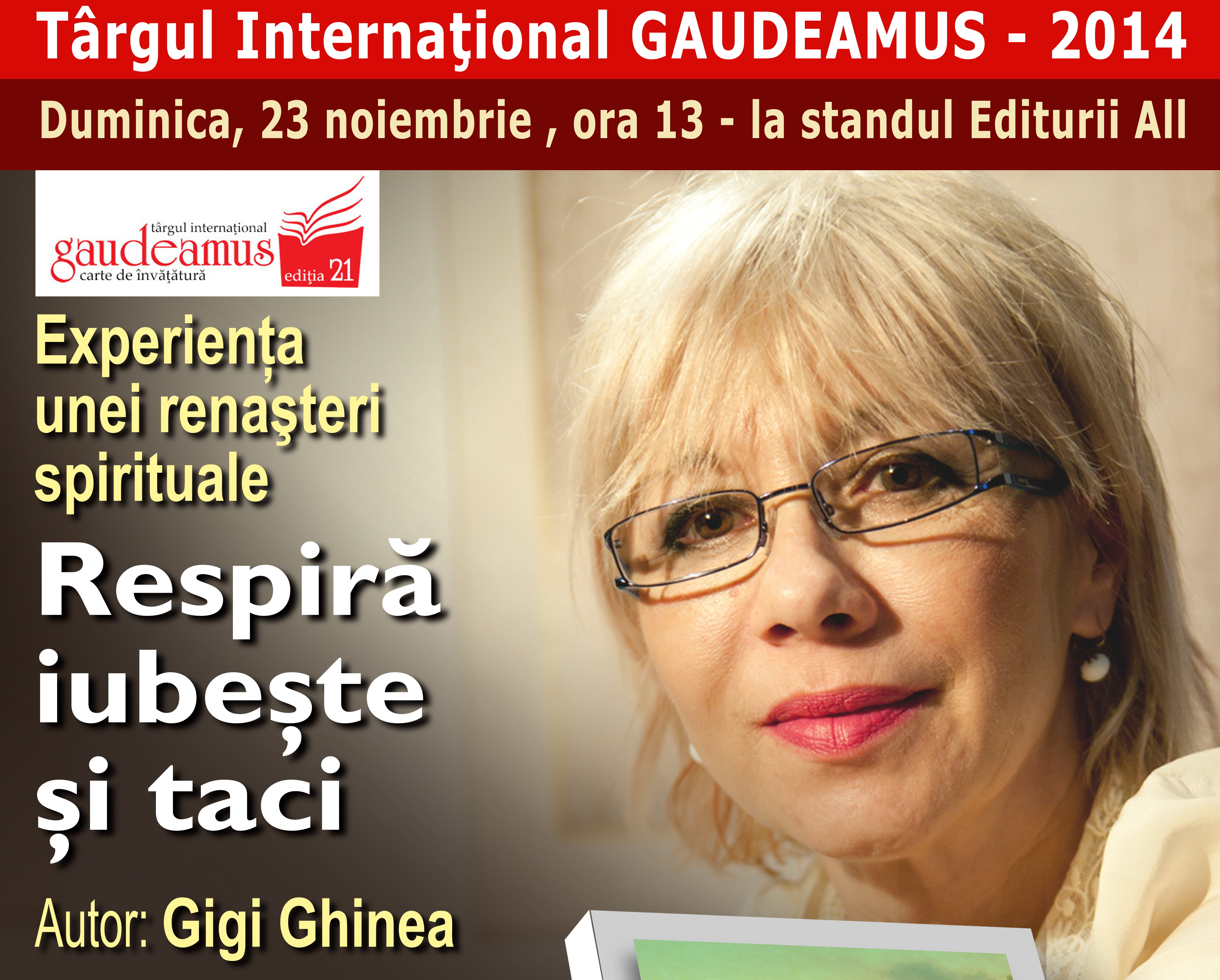 "Respira, iubeste si taci". Psihologul Gigi Ghinea isi lanseaza cea de a treia carte la targul Gaudeamus 2014