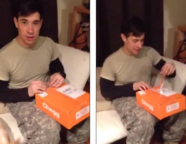 Filmarea cu reactia unui barbat la surpriza facuta de sotia lui a ajuns un viral pe internet. Ce gaseste in cutie. VIDEO