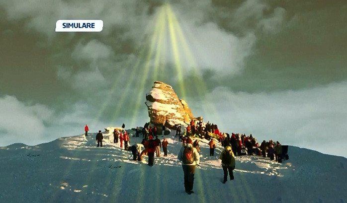 Surpriza neplacuta pentru turistii care au mers la munte sa vada o piramida energetica desupra Sfinxului. Nu li s-a "aratat"
