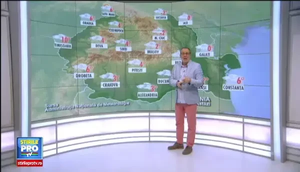 Vreme rece, cu precipitatii in majoritatea regiunilor, sambata. Meteorologii anunta ninsori in toata tara in urmatoarele zile