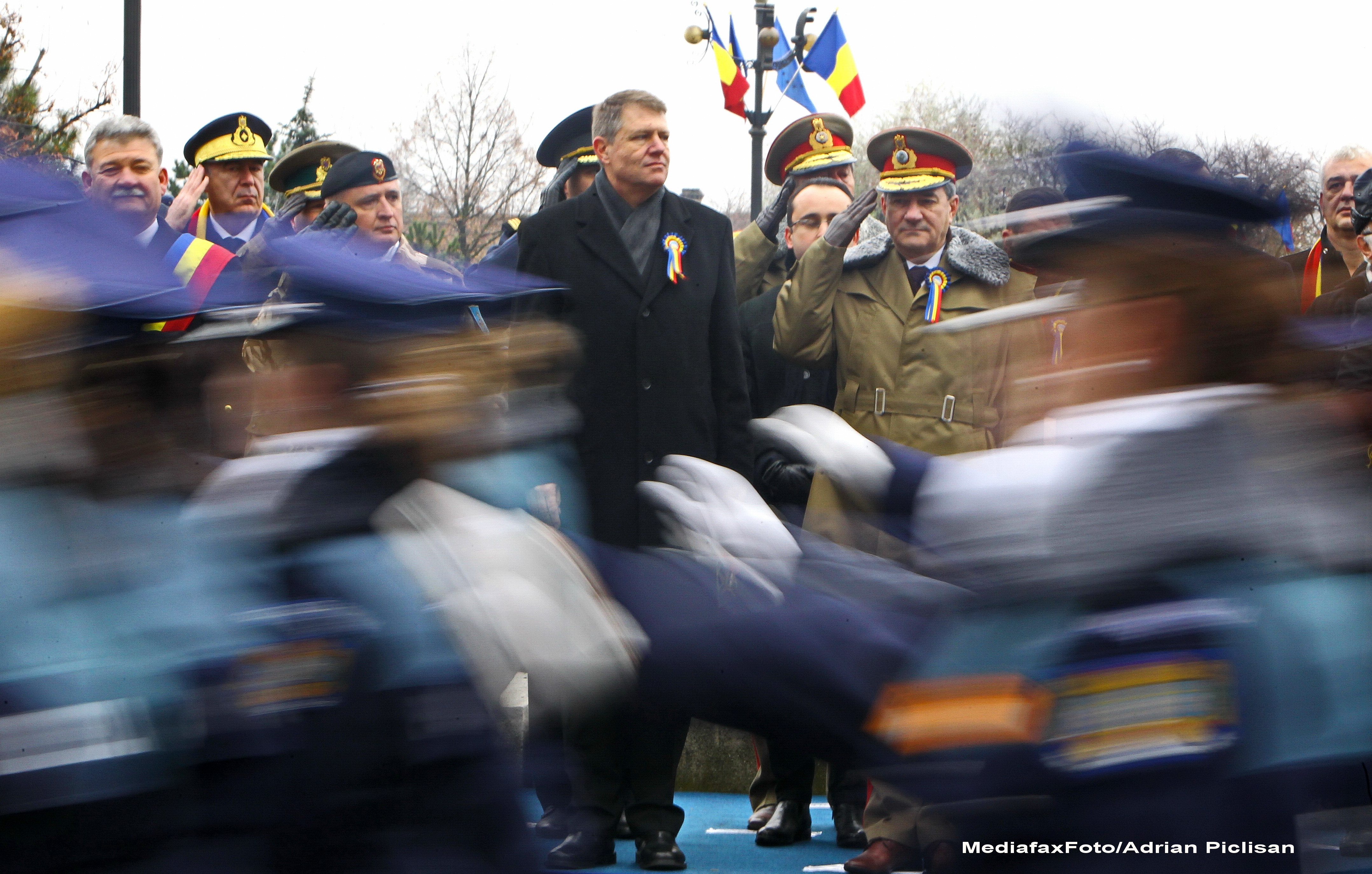Klaus Iohannis la parada de 1 Decembrie 2014