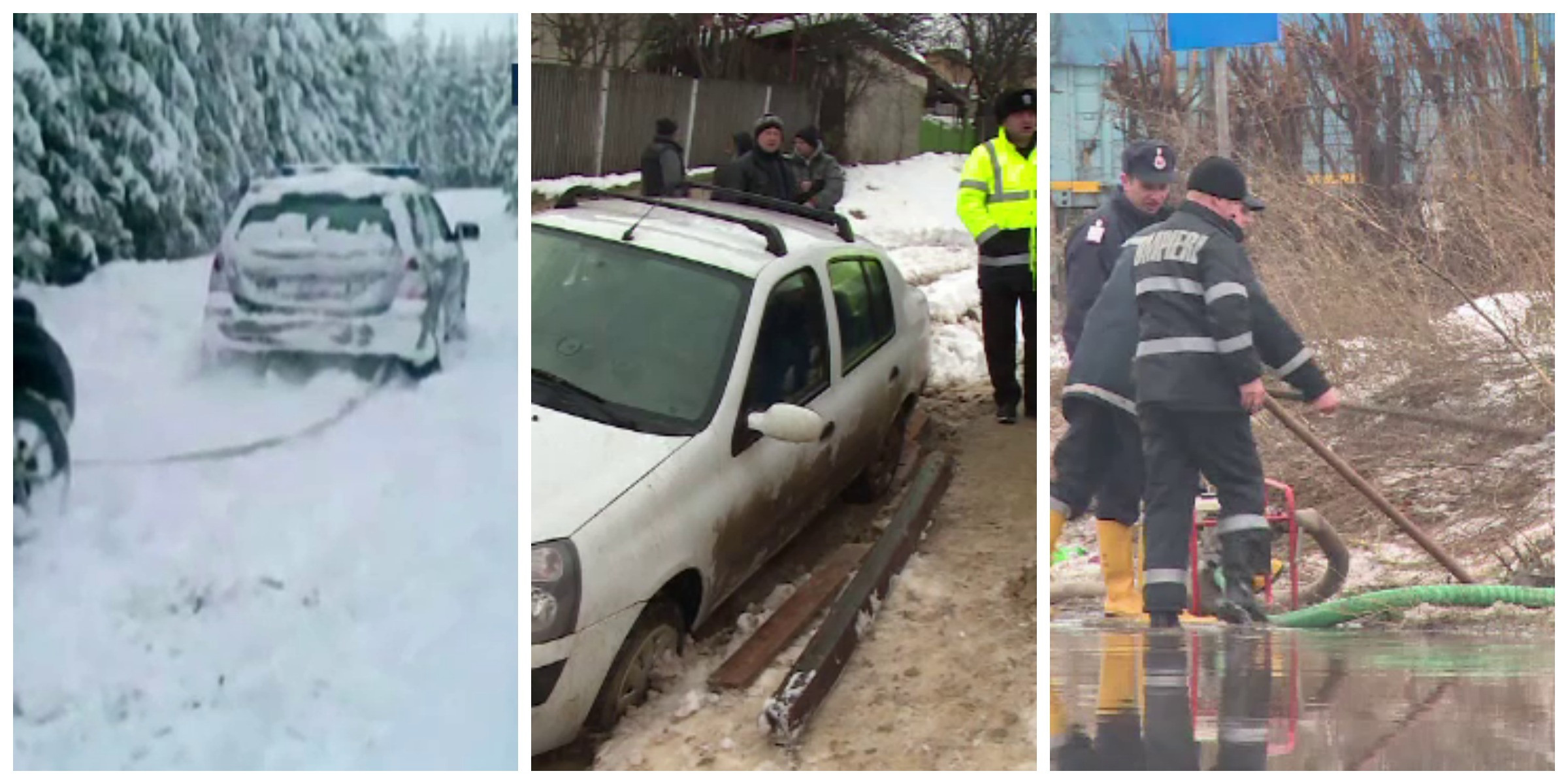 Strazile din Romania, un chin pentru soferi, dupa ninsori si ploi. Imaginile unui trafic de cosmar