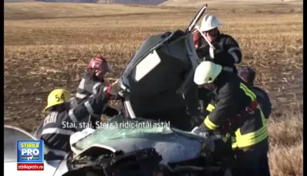 Impact nimicitor in aceasta dimineata pe drumul european 60 in apropiere de Turda