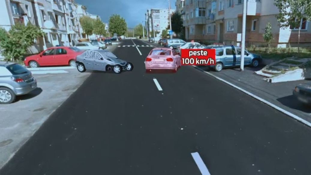 ANIMATIE GRAFICA. Momentul in care un sofer intra cu 100 km/h pe contrasens. Doi oameni au murit in urma cumplitului accident