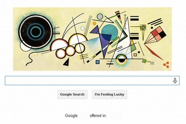 WASSILY KANDINSKY, omagiat de Google printr-un Doodle, la 148 de ani de la nastere