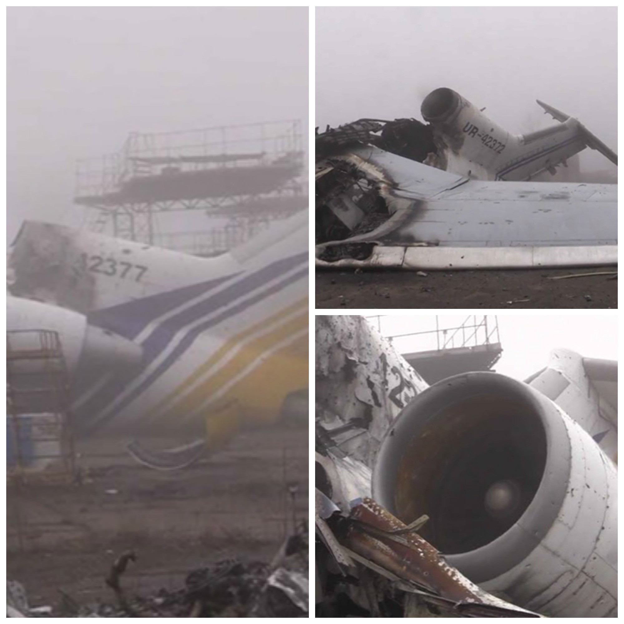 Scene apocaliptice pe aeroportul din Donetk dupa confruntarile dintre armata si rebeli. Intreaga zona e devastata. VIDEO