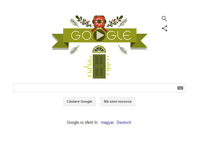 SARBATORI FERICITE! In ziua de Craciun, Google le ureaza utilizatorilor sai "SARBATORI FERICITE! ", cu un logo muzical