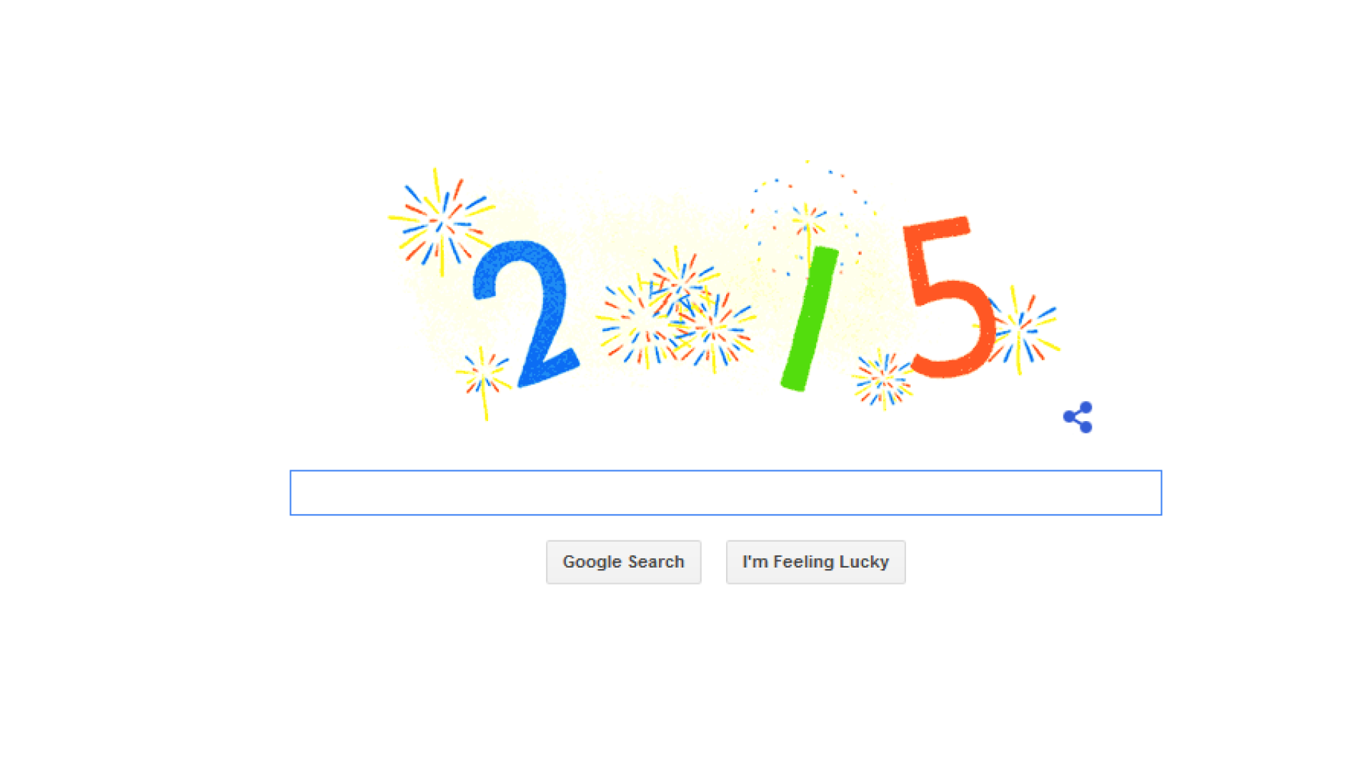 ANUL NOU, sarbatorit de GOOGLE printr-un DOODLE. Mesajul transmis de motorul de cautare