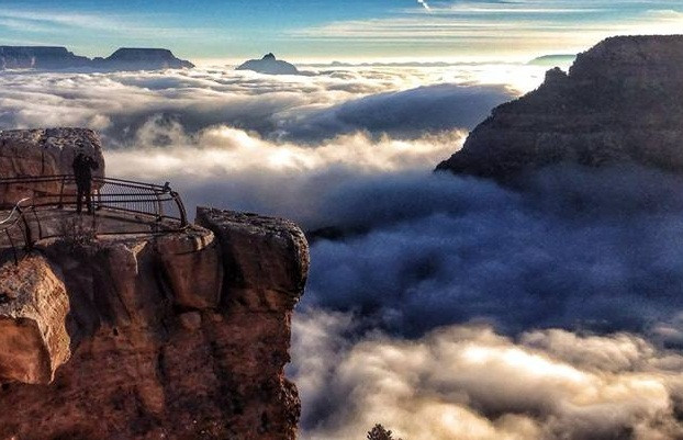 Spectacolul naturii in Marele Canion. Fenomen rar care iti taie rasuflarea, surprins o data la zece ani. VIDEO