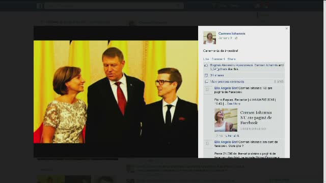 Carmen Iohannis nu are cont pe Facebook, dar are mii de fani. Mai multe pagini false au fost create in numele ei