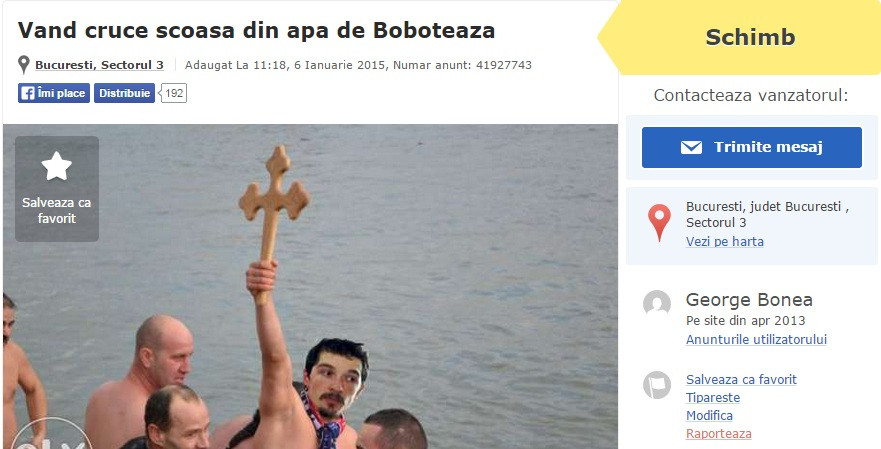 Cea mai buna gluma de Boboteaza. Ce anunt a publicat un roman pe internet