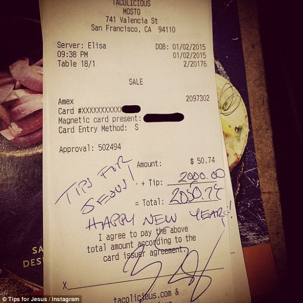 Chelnerul a crezut ca nu e adevarat! Ce bacsis a primit de la un client care a facut o consumatie de 50 de dolari! FOTO