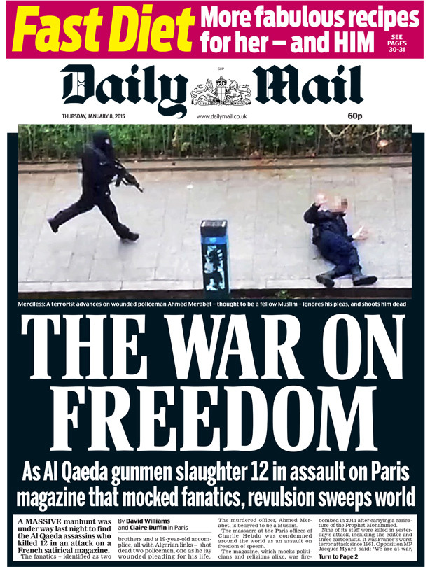 "Libertatea este asasinata", "Barbarie" sau "Atac impotriva democratiei". Presa europeana, dupa atentatul terorist din Paris