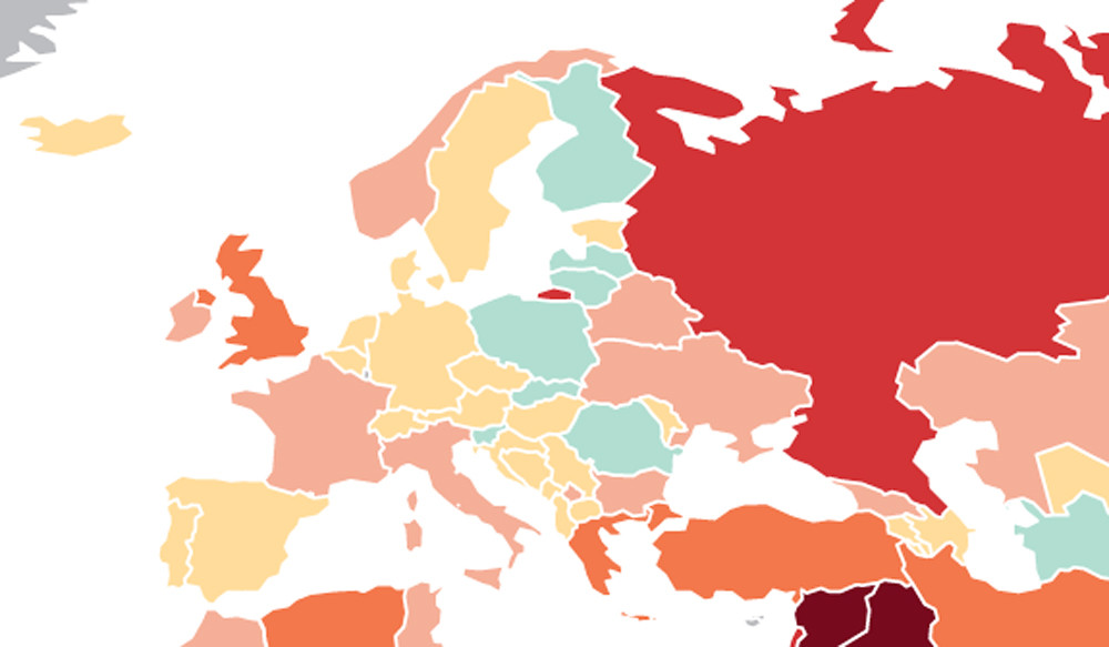 indicele global al terorismui Europa