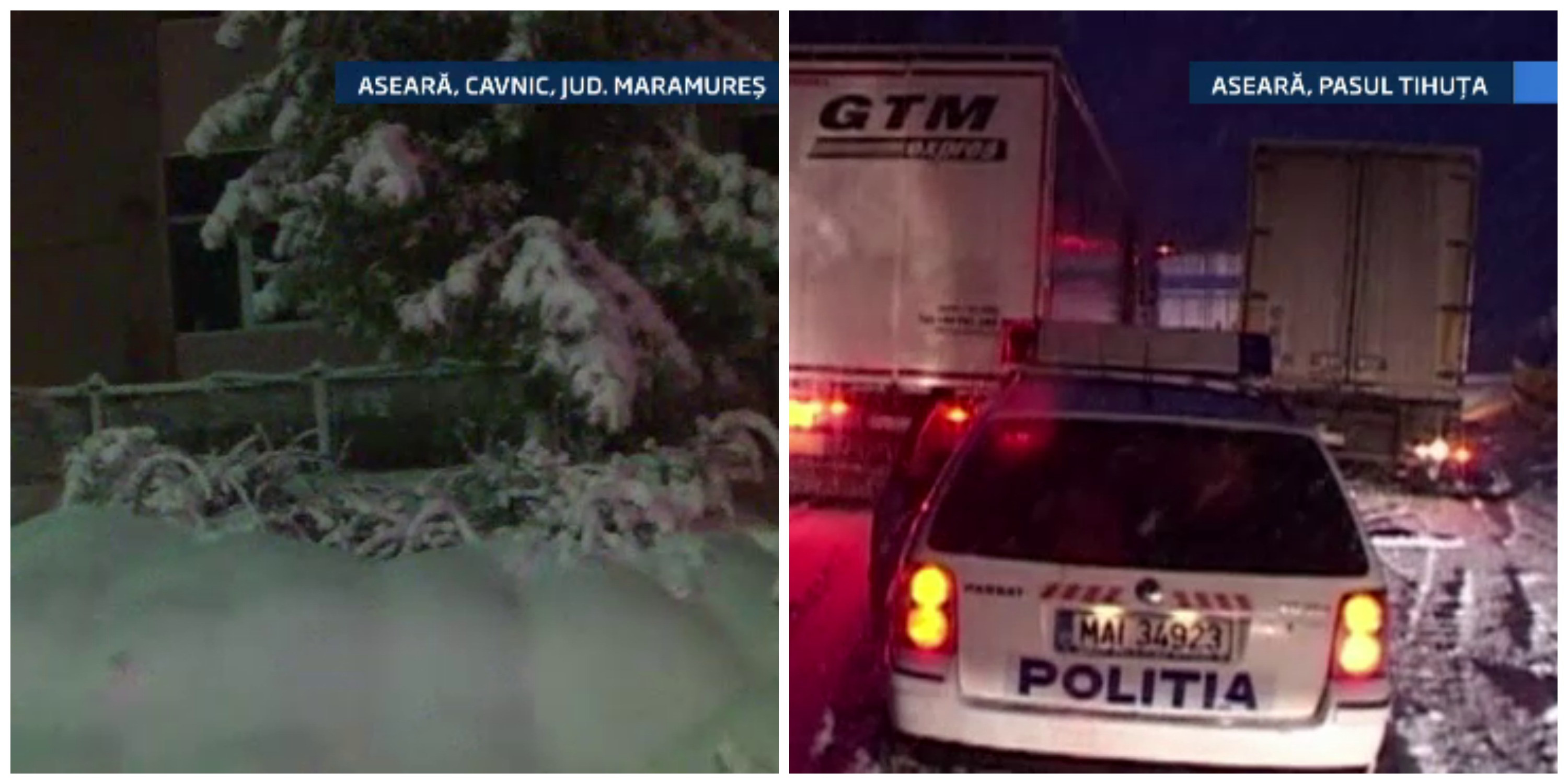 Pagubele provocate de ninsoare in cele 22 judete care au fost sub cod galben. In Cavnic, zapada are 1 metru inaltime