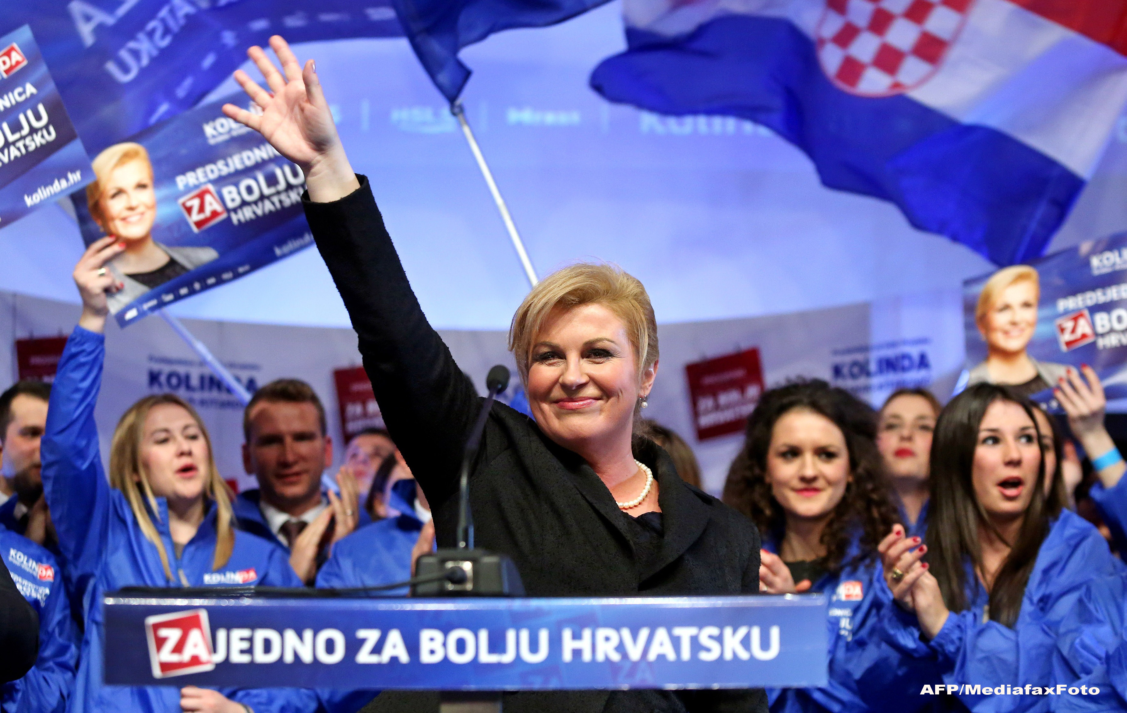 Prima femeie presedinte a unei tari din Balcani este in Croatia. A castigat spectaculos in turul 2, invingand candidatul PSD