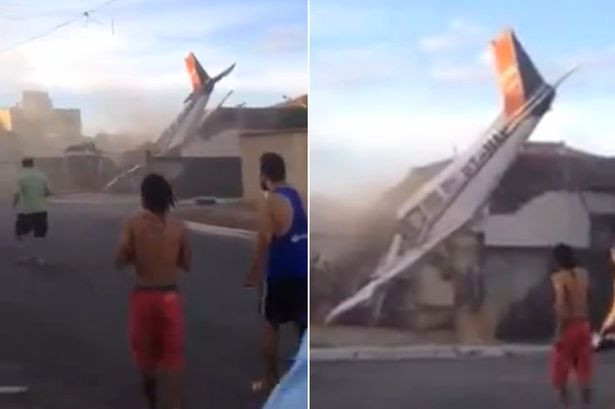 Avion de mici dimensiuni, prabusit peste o casa in Brazlia. Doi oameni au murit. VIDEO