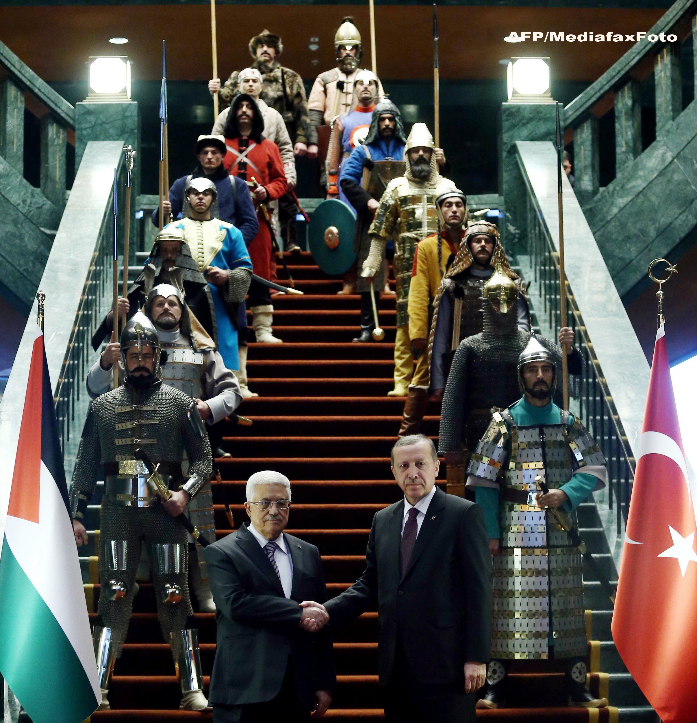 Recep Erdogan si Mahmoud Abbas