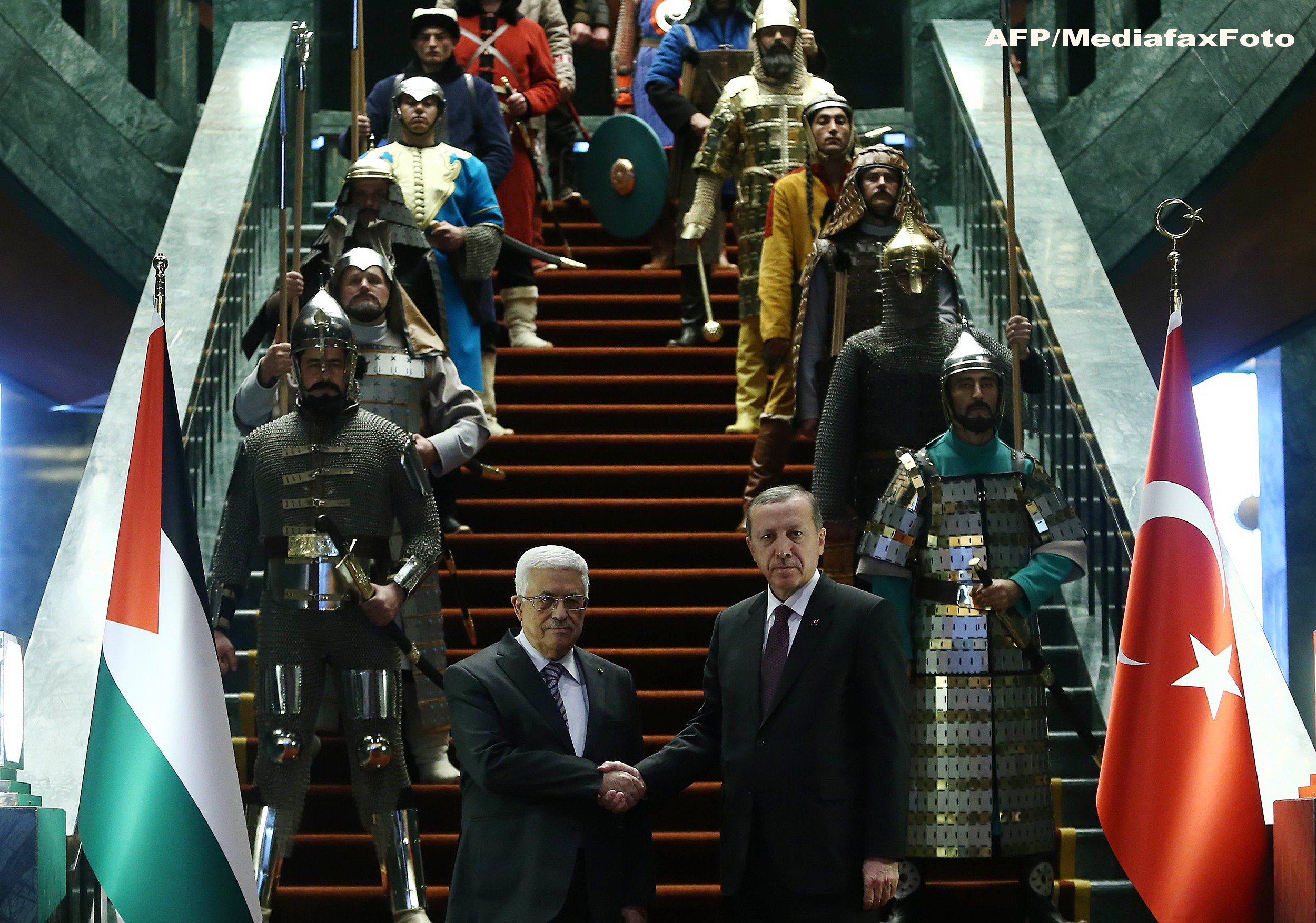 Recep Erdogan si Mahmoud Abbas