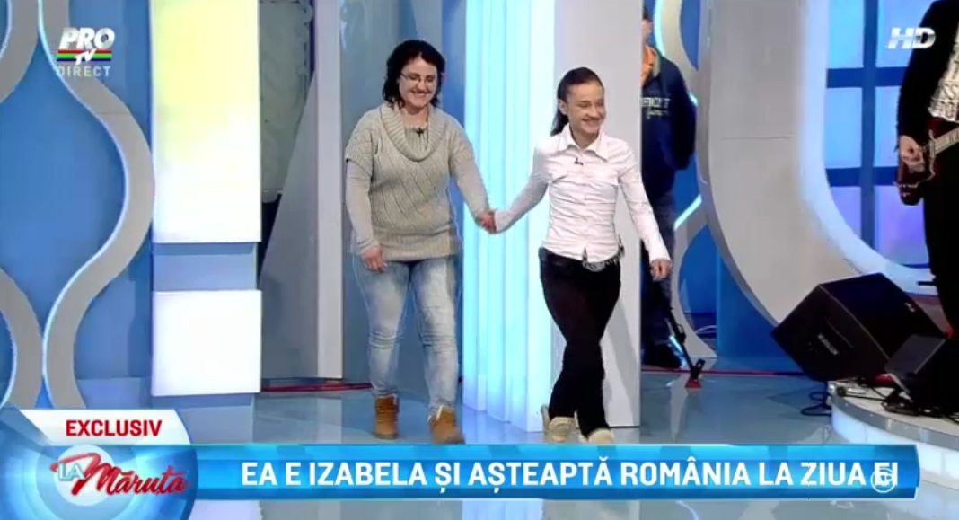 Izabella, primul interviu, in direct la ProTV. Catalin Maruta i-a promis un mega-party in 14 martie, de ziua ei