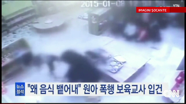 Fetita lovita cu brutalitate la o gradinita din Coreea de Sud. Ingrijitoarea s-a enervat pentru ca nu voia sa manance