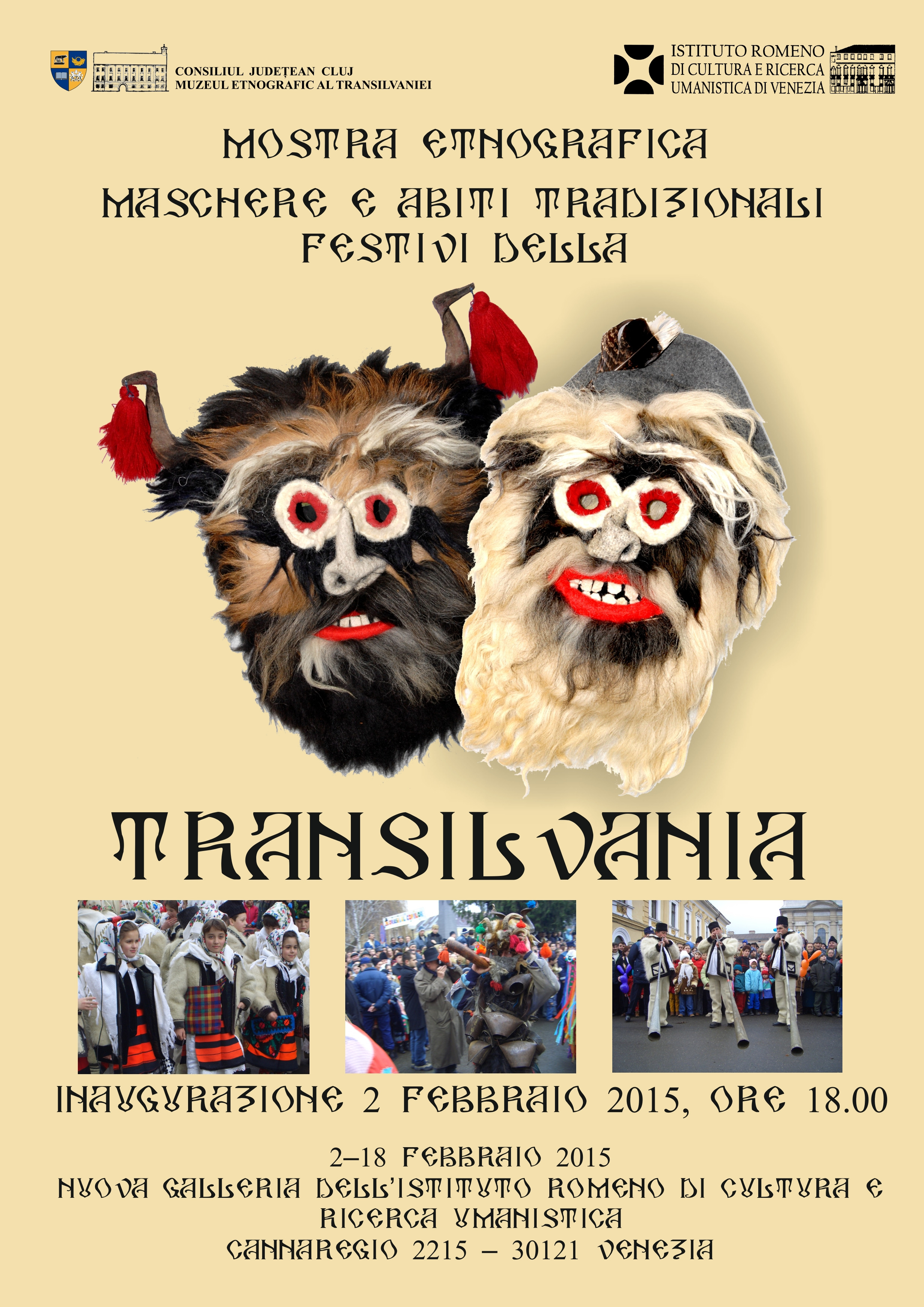Expozitie de masti si costume traditionale de sarbatoare din Transilvania la Venetia