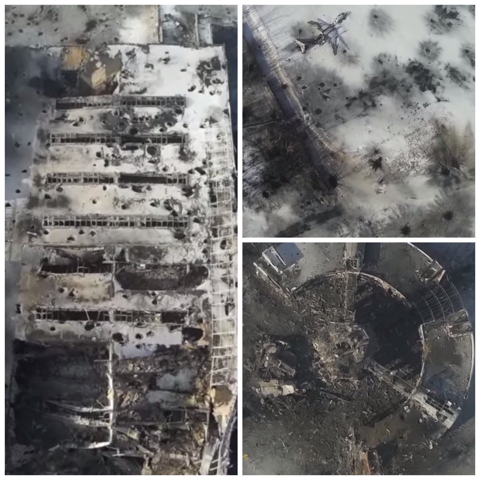 Ruinele aeroportului din Donetk, filmate cu o drona. Dupa un an de lupte, zona e devastata complet. VIDEO