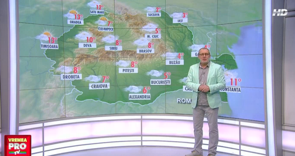 Vreme neobisnuit de calda pentru aceasta perioada, cu temperaturi de pana la 14 grade. Pentru urmatoarele zile se anunta ploi