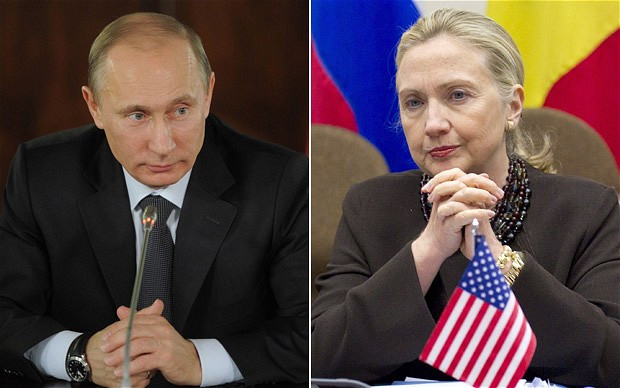 Vladimir Putin, ironizat de Hillary Clinton. Cum crede ca s-a hotarat liderul Rusiei sa candideze pentru un nou mandat. VIDEO