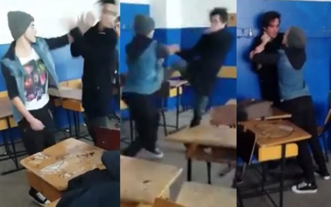 Ancheta in Constanta dupa ce pe internet a aparut un filmulet in care 2 elevi se bat cu pumnii si picioarele la scoala. VIDEO