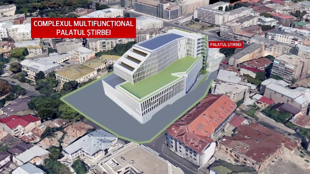 Proiectul imobiliar de 12.000 mp din spatele Palatului Stirbey a primit noi avize. "Va fi asa, o magaoaie de sticla"