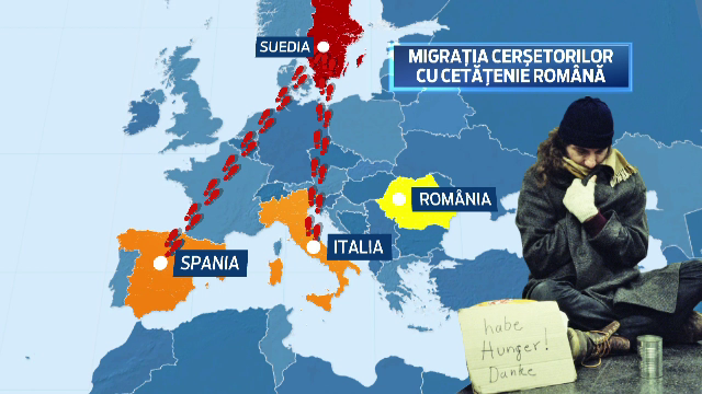 Marea migratie spre zonele reci a cersetorilor profesionisti romani. In cate coroane se masoara o mana intinsa la Stockholm