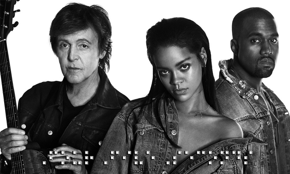 Rihanna, Paul McCartney si Kanye West au lansat duminica melodia "Four Five Seconds"