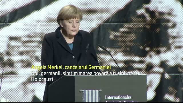 Merkel, in cadrul unei ceremonii de comemorare a victimelor de la Auschwitz: Noi, germanii, simtim o mare povara a rusinii