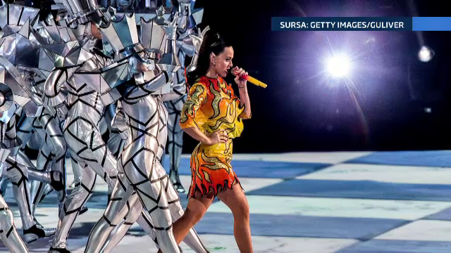 Katy Perry a fost starul celui mai mare concert din lume. Vedeta a cantat la Super Bowl