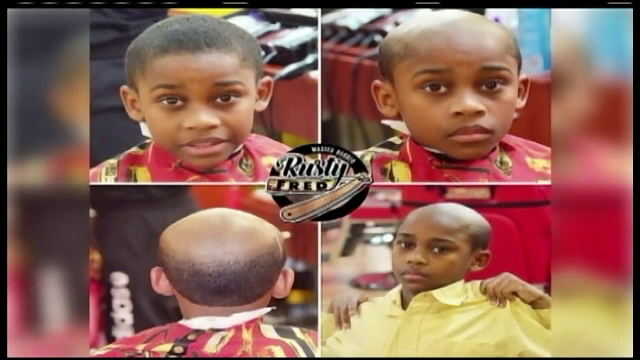 Razbunarea unui tata, frizer, pe fiul care chiulea de la scoala. Baiatul s-a pus cu burta pe carte cand si-a vazut tunsoarea