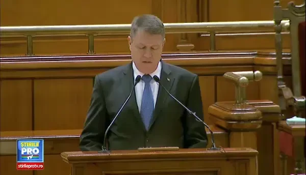 Primul discurs al lui Klaus Iohannis in Parlament