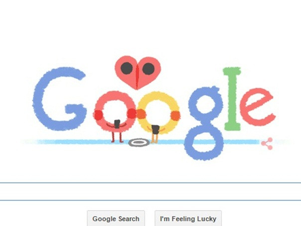 VALENTINE'S DAY. GOOGLE sarbatoreste Ziua indragostitilor printr-un logo special