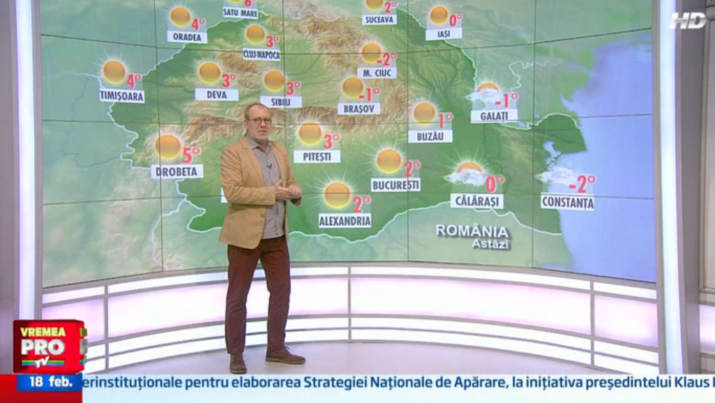 Vremea se incalzeste usor in toata tara, iar maxima termica urca pana la 7 grade Celsius. Prognoza meteo pana sambata