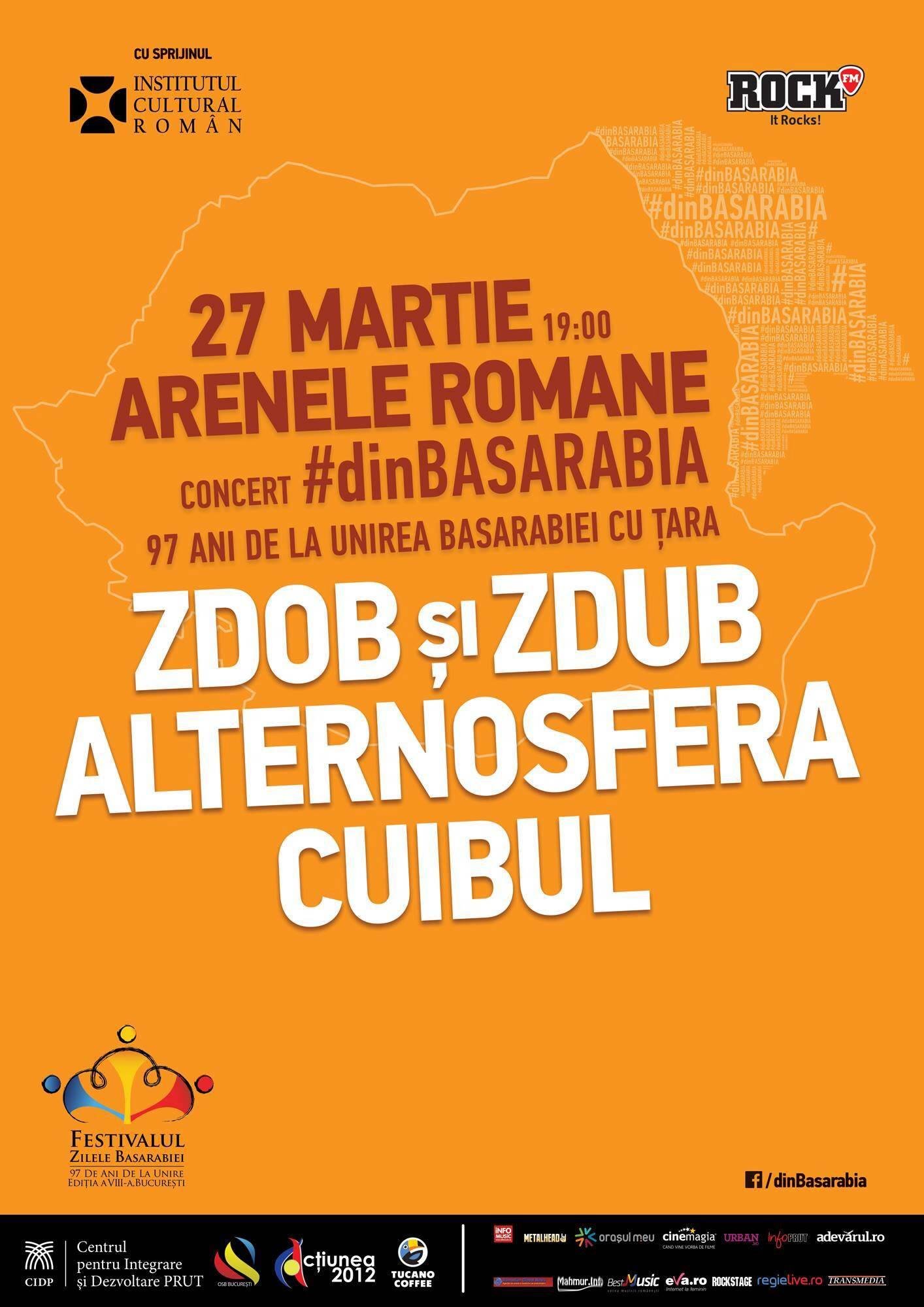 "Zilele Basarabiei" la Bucuresti. Concert cu Alternosfera, Zdob si Zdub si Cuibul