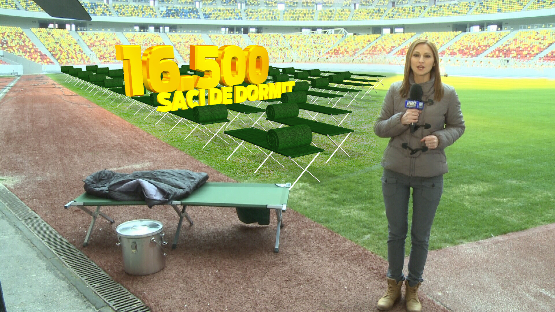 Masurile luate de autoritati in eventualitatea unei calamitati. Cum se transforma Arena Nationala intr-o tabara de sinistrati