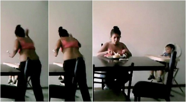 Camera de supraveghere a surprins totul. Ce facea o bona cu baiatul pe care il avea in grija. VIDEO