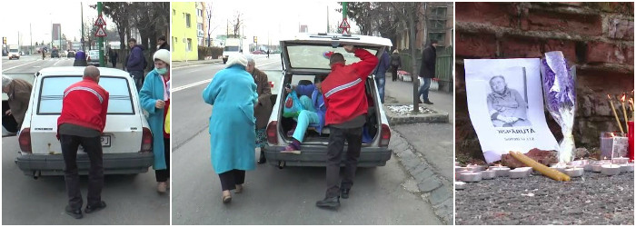 Cine raspunde pentru moartea bunicii, lasata in strada in pijama si papuci. Un nou episod scandalos in fata spitalului