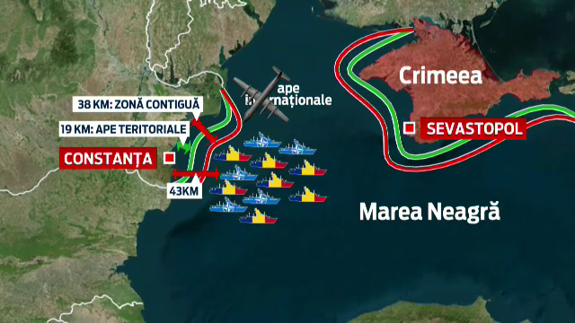 Avion spion al Rusiei, survol deasupra navelor romanesti in timpul exercitiilor NATO in Marea Neagra. Reactia MAPN