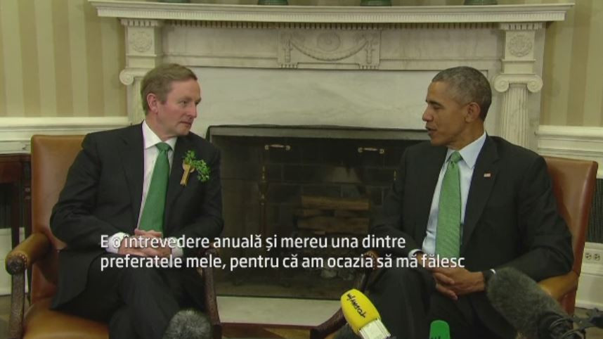 SAINT PATRICK'S DAY. Barack Obama a sarbatorit la Casa Alba Ziua Sfantului Patrick. Ce mesaj a transmis actorul Liam Neeson