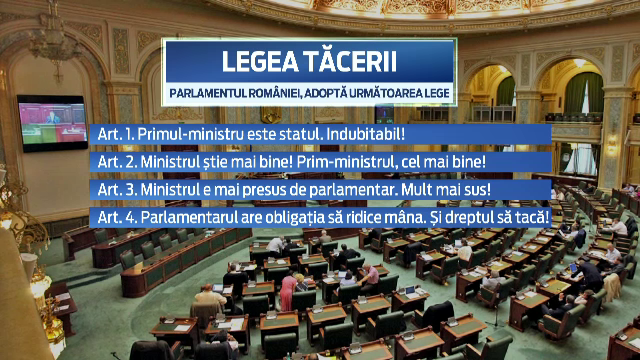 "Legea Tacerii", proiectul prin care un senator si-a ironizat colegii parlamentari: "Prim ministrul este statul. Indubitabil"