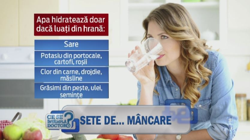 O dieta saraca si de slaba calitate duce la deshidratare, indiferent de cantitatea de apa consumata. Explicatia este simpla