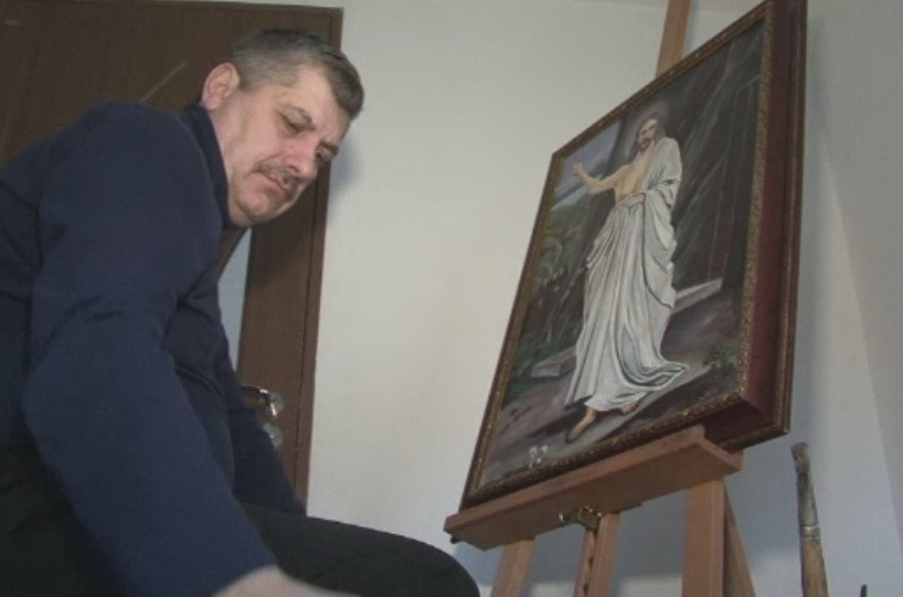 Politist in viata profesionala, pictor in timpul liber. Operele de arta ale unui comisar din Bistrita, apreciate in SUA