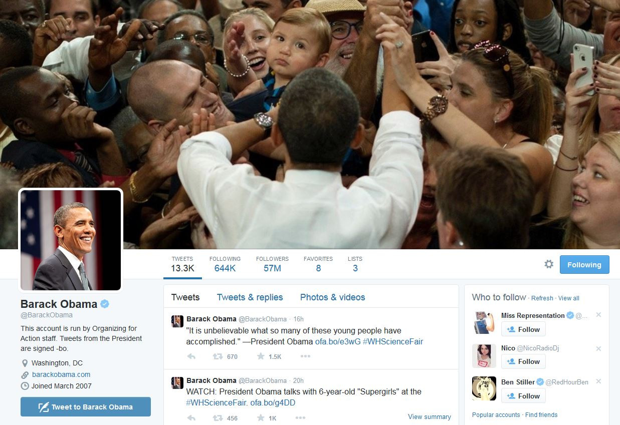 Ce a patit o femeie dupa ce Barack Obama i-a dat "follow" pe Twitter, iar ea s-a laudat cu asta in fata politistilor
