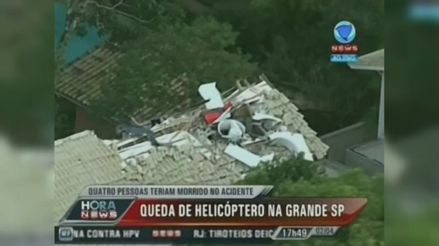 Elicopter prabusit peste o casa, in Brazilia. Patru oameni, inclusiv fiul unui guvernator, morti in catastrofa aviatica